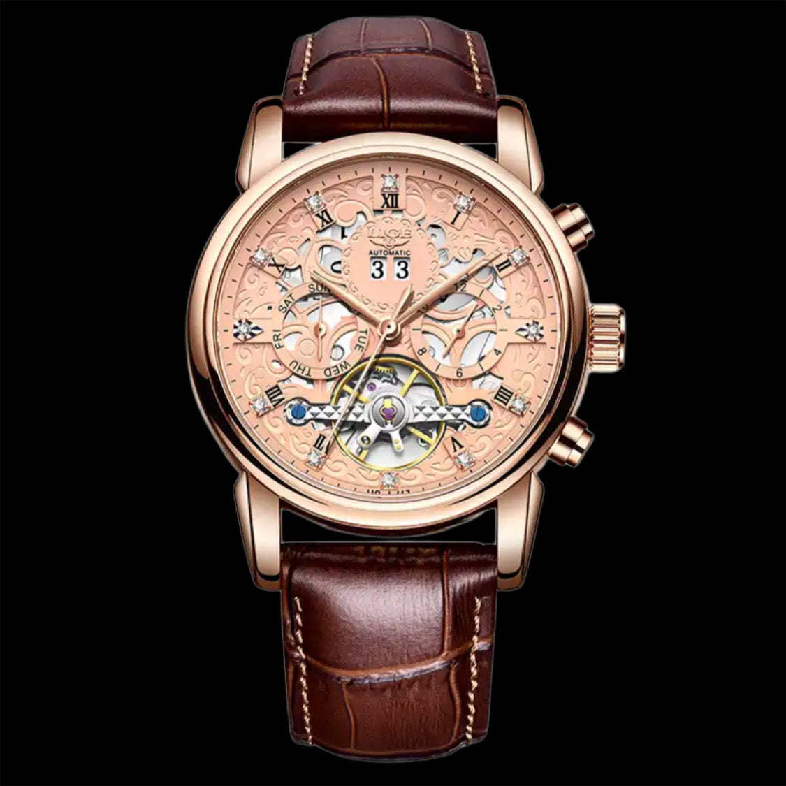 Tourbillon Automatic Leather Band