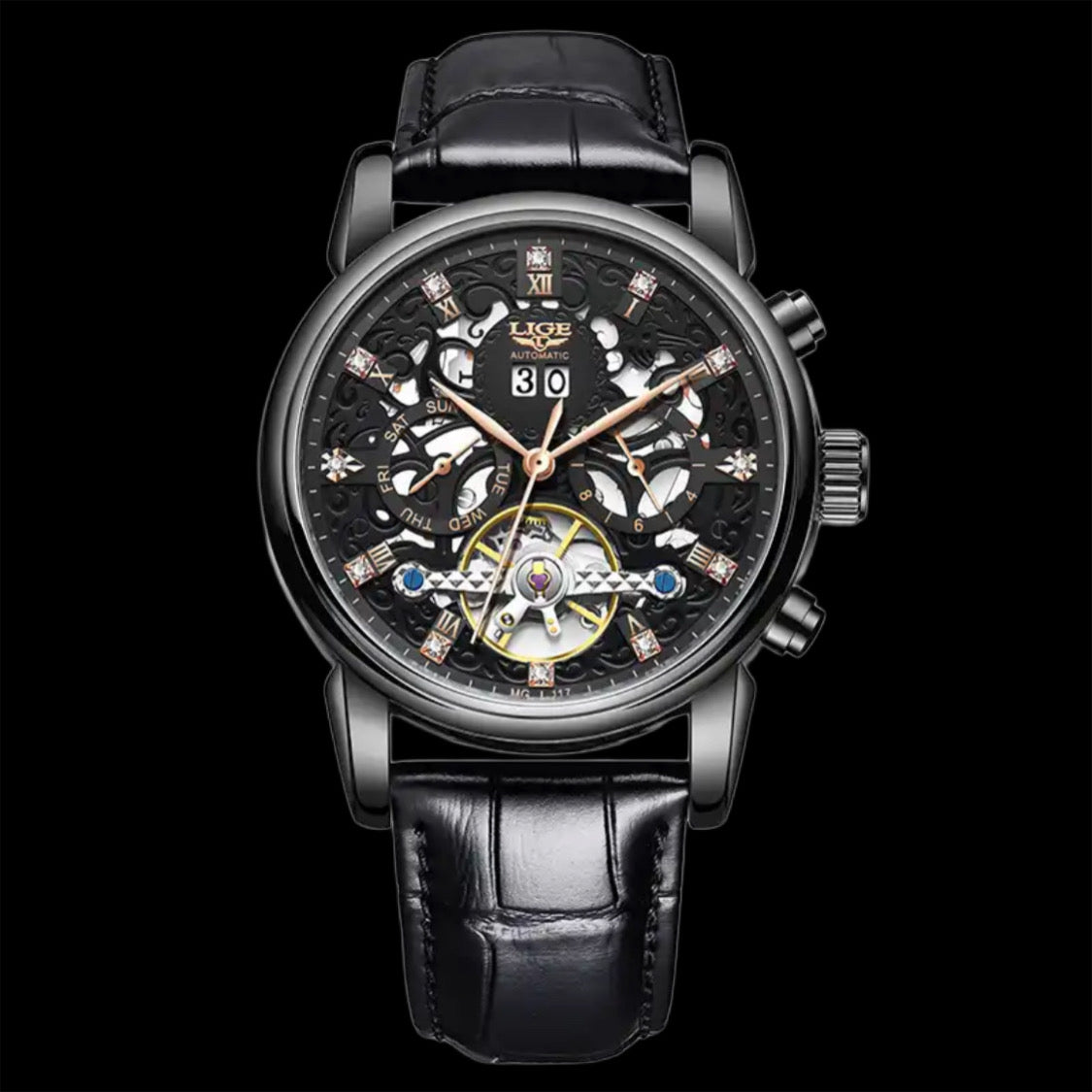 Tourbillon Automatic Leather Band