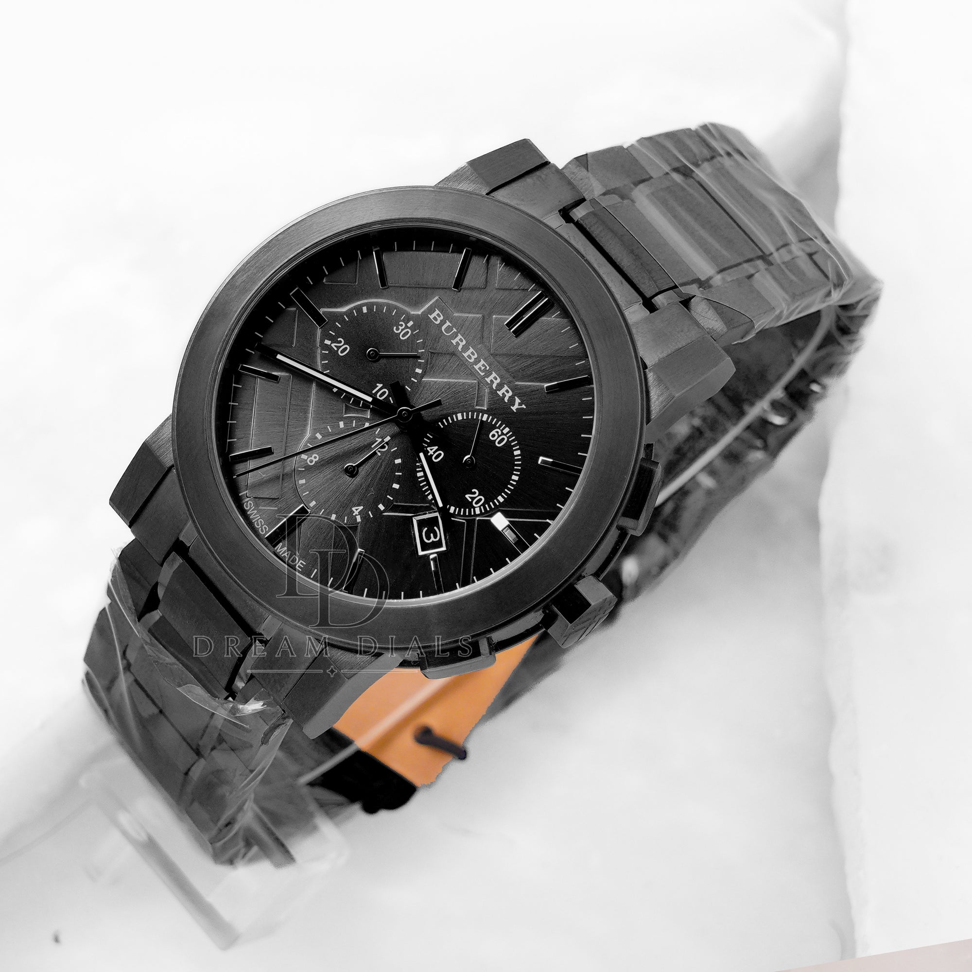 Burberry Black Stainless Steel Black Dial Chronograph Quartz Watch for Gents - BU9354
