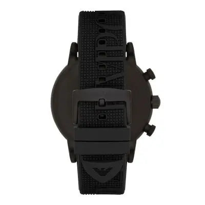 Emporio Armani Men’s Quartz Black Silicone Strap Black Dial 46mm Watch AR11024