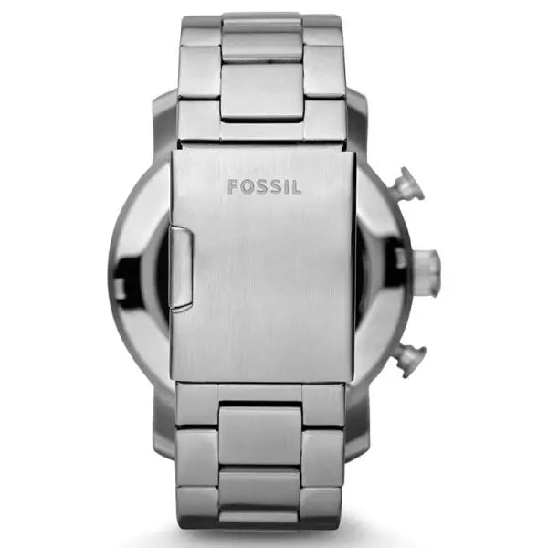 Fossil Men’s Quartz Silver Stainless Steel Black Dial 50mm Watch JR1353