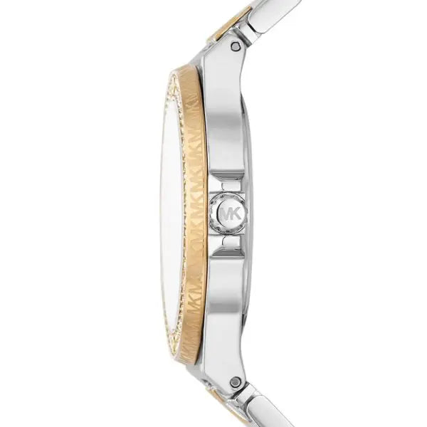 Michael Kors Women’s Quartz Two Tone Stainless Steel White Dial 37mm Watch MK7338