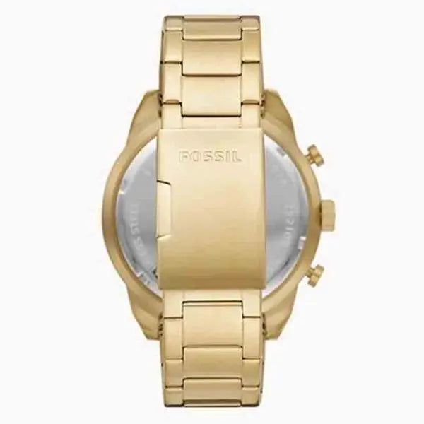 Fossil Men’s Quartz Gold Stainless Steel Black Dial 50mm Watch FS5877