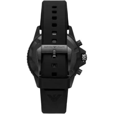 Emporio Armani Diver Men’s Quartz Black Silicone Strap Green Dial 43mm Watch AR11463