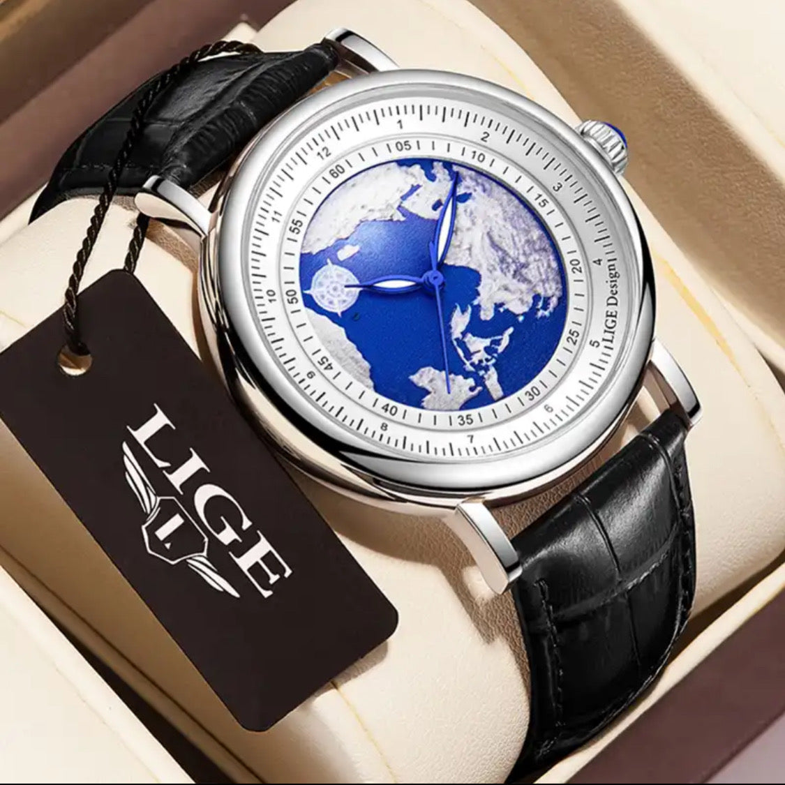 Planet Earth Dial Luxury Watch