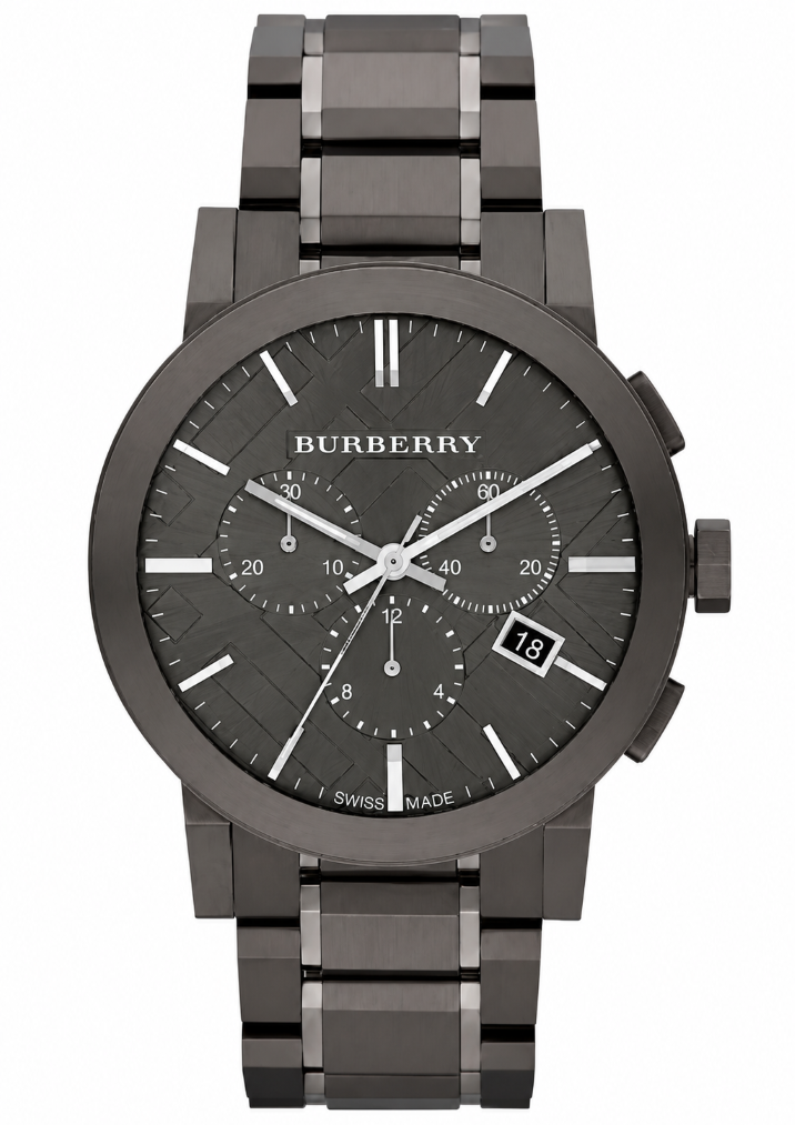 Burberry Black Stainless Steel Black Dial Chronograph Quartz Watch for Gents - BU9354
