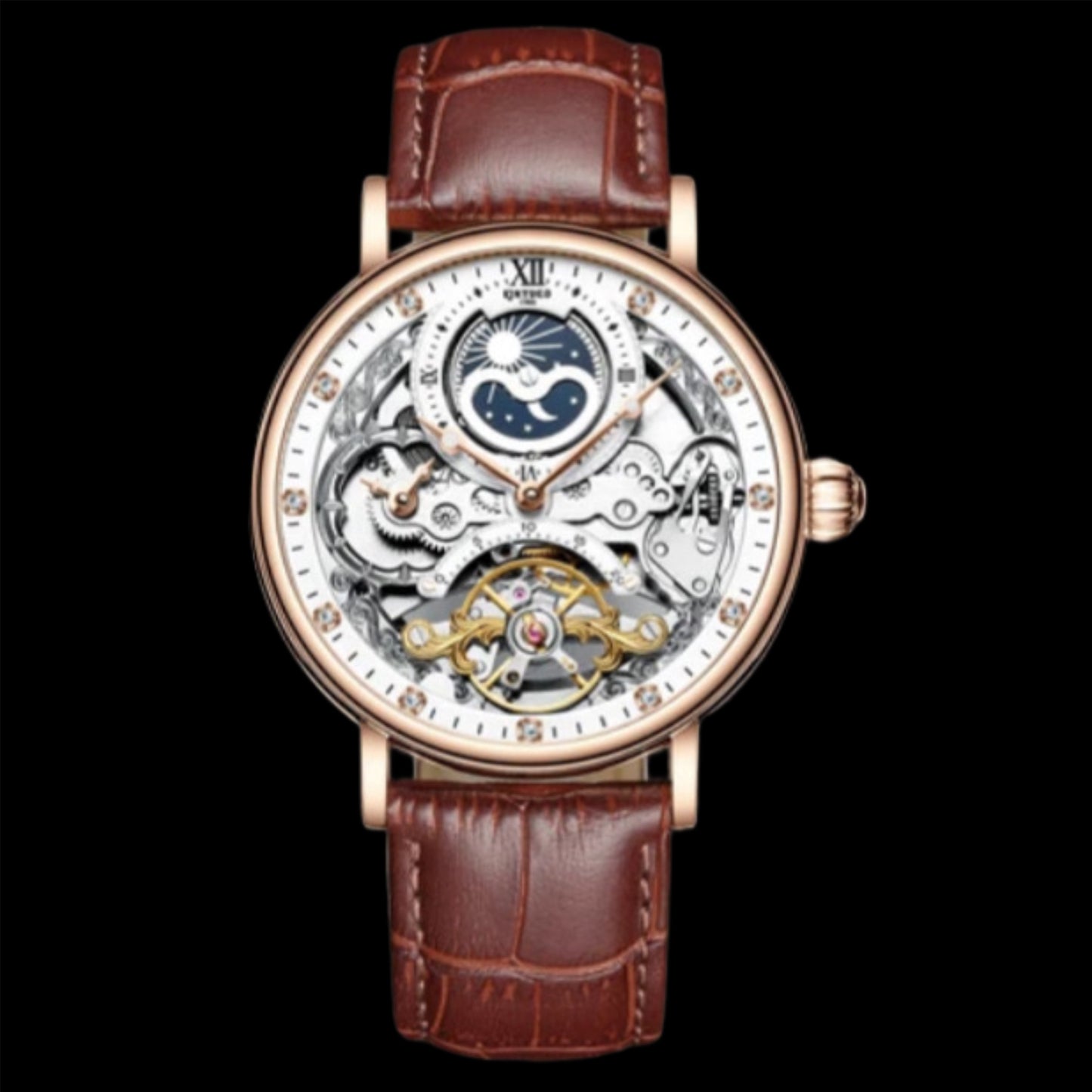 Moonphase Automatic Mechanical Skeleton Dial