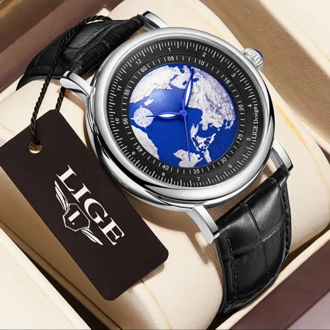 Planet Earth Dial Luxury Watch