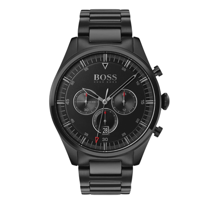 HUGO BOSS Pioneer Black Stainless Steel Black Dial Chronograph Quartz Watch for Gents - 1513714