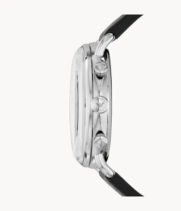 Emporio Armani Men’s Chronograph Quartz Leather Strap Black Dial 43mm Watch AR11143