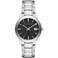 Burberry Silver Stainless Steel Black Dial Quartz Watch for Gents - BU9001