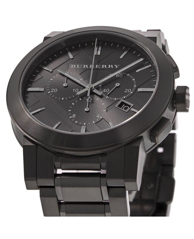 Burberry Black Stainless Steel Black Dial Chronograph Quartz Watch for Gents - BU9354