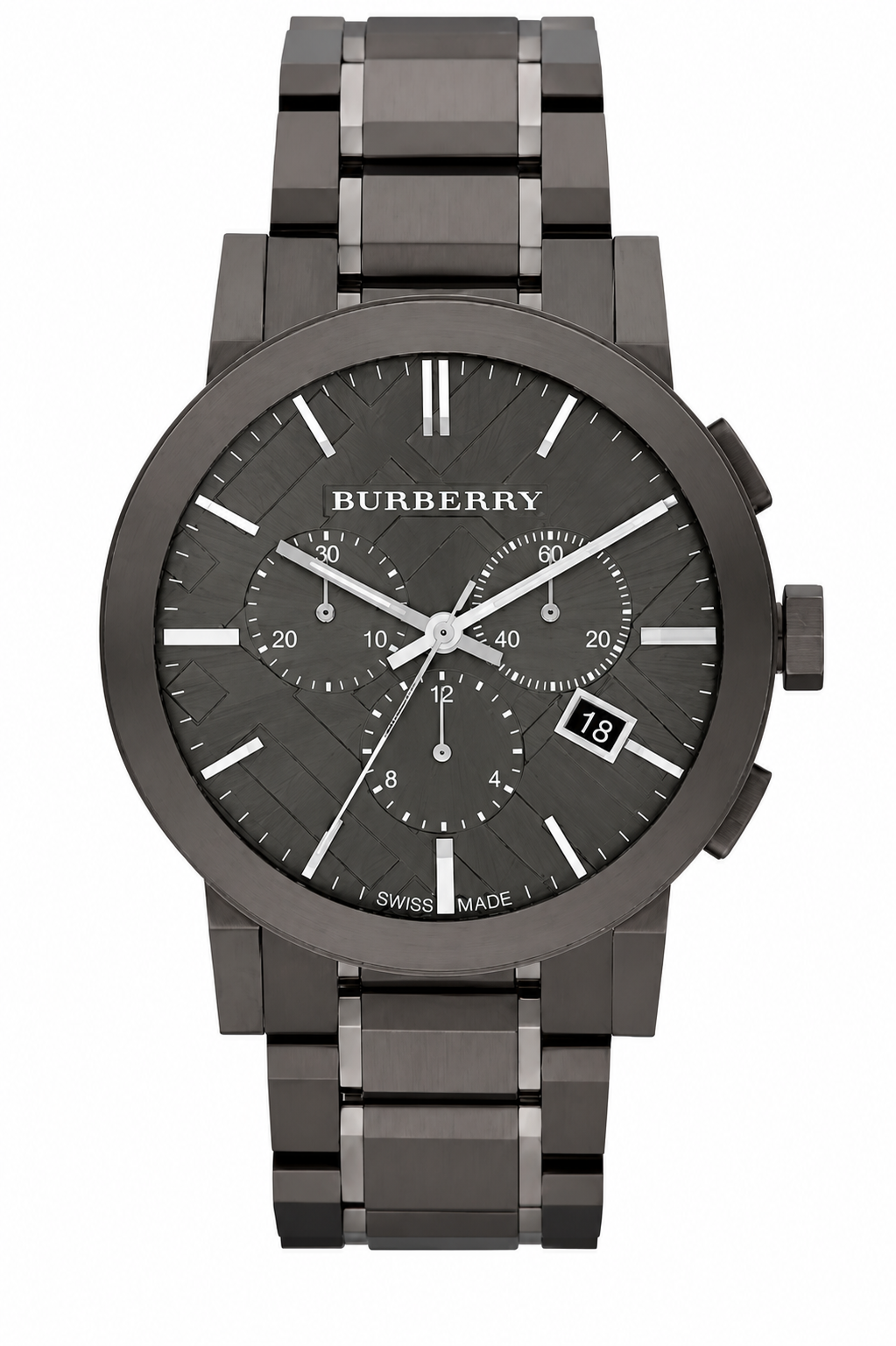 Burberry Black Stainless Steel Black Dial Chronograph Quartz Watch for Gents - BU9354