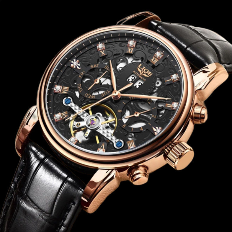 Tourbillon Automatic Leather Band