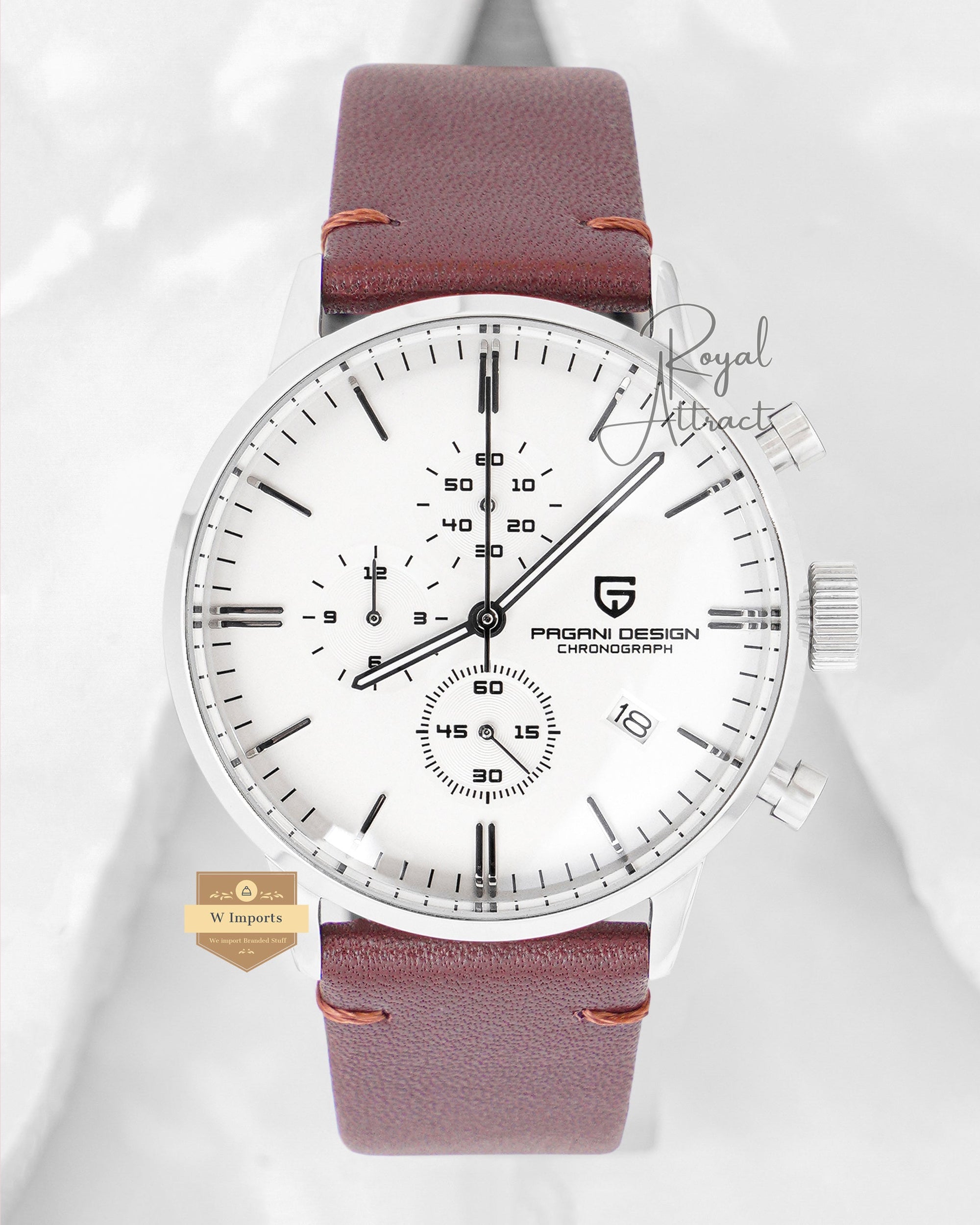 Pagani Design Time Walker Brown Strap Chronograph Men's Watch 2720