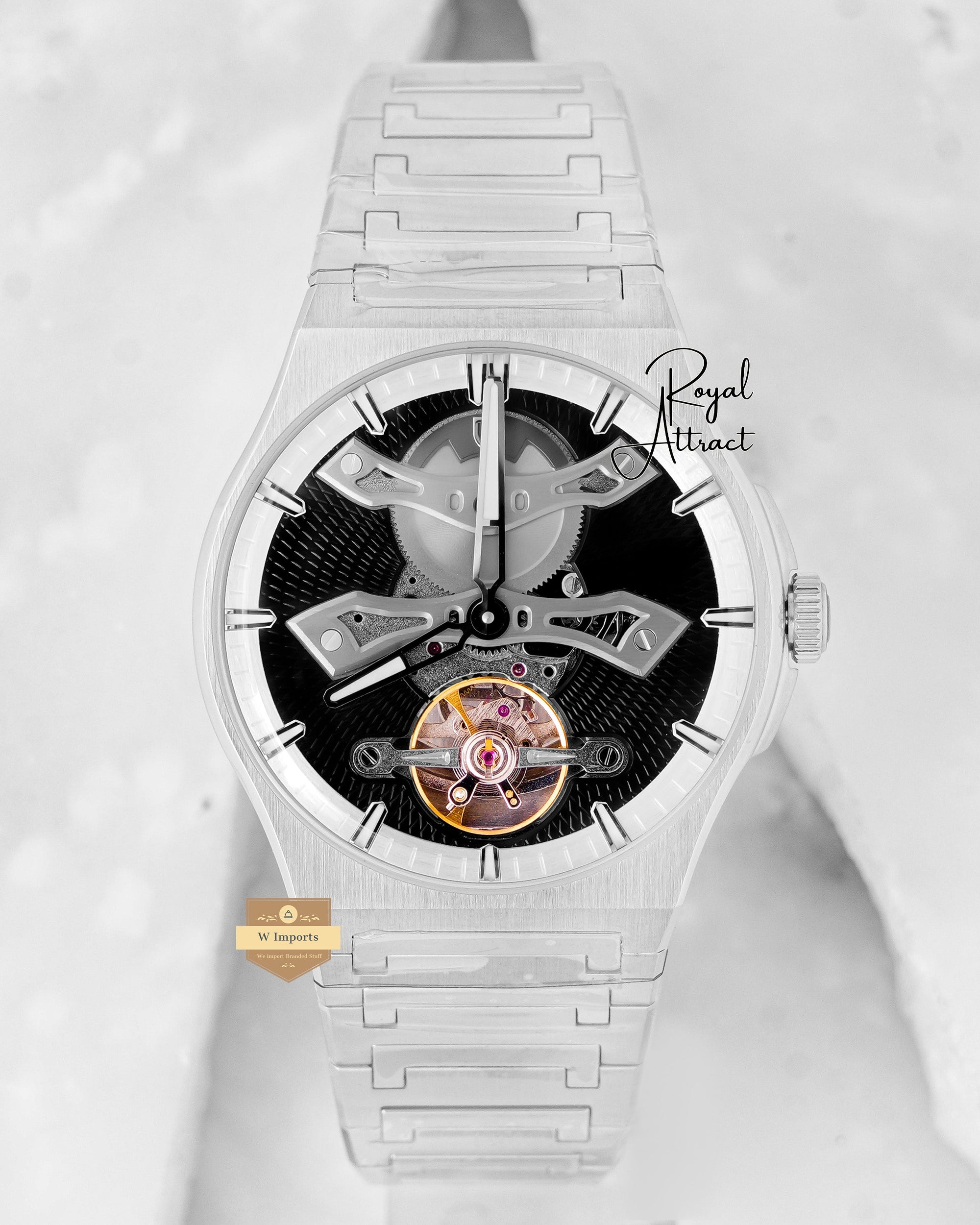 Pagani Design Skeleton Automatic Men's Watch Ys028- Black