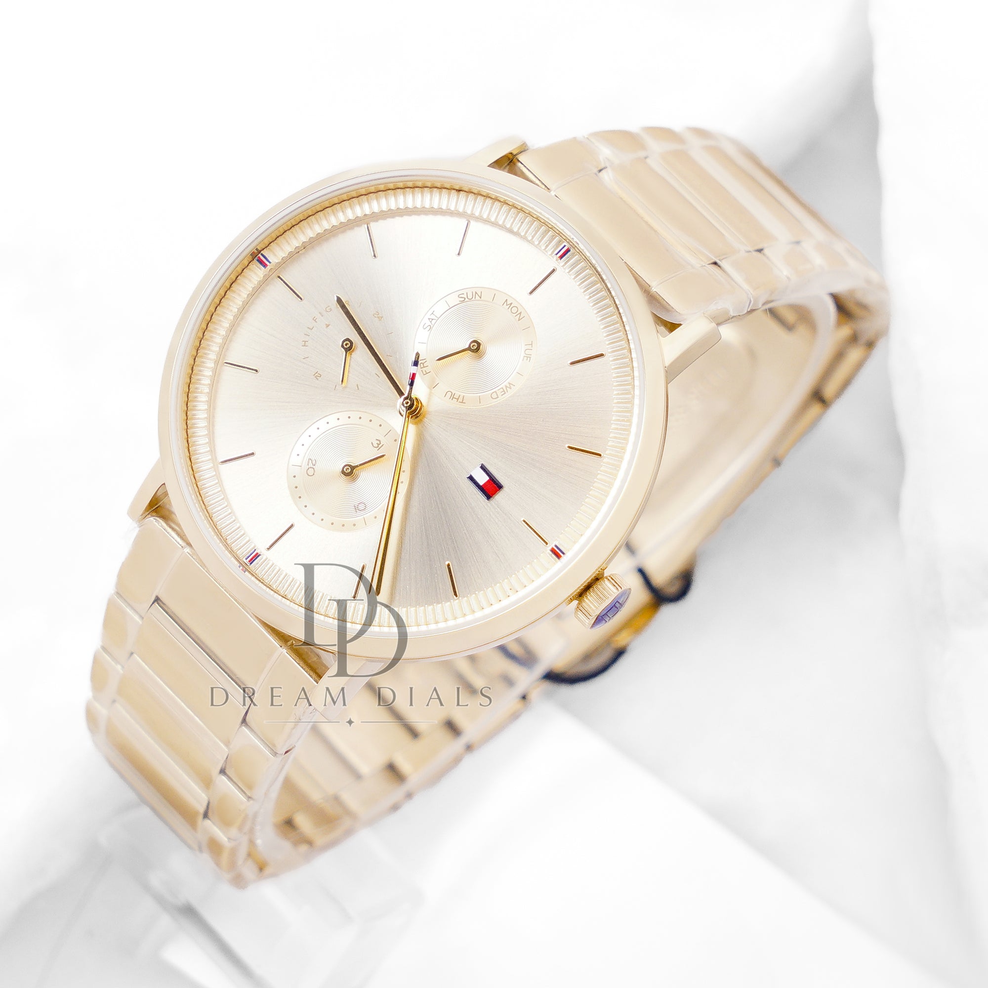 Tommy Hilfiger Women’s Quartz Gold Stainless Steel Gold Dial 38mm Watch 1782297