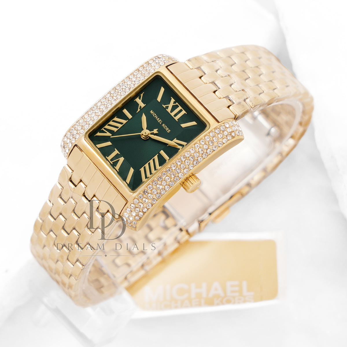 Michael Kors Emery Women’s Quartz Gold Green Dial 33mm Watch MK4742