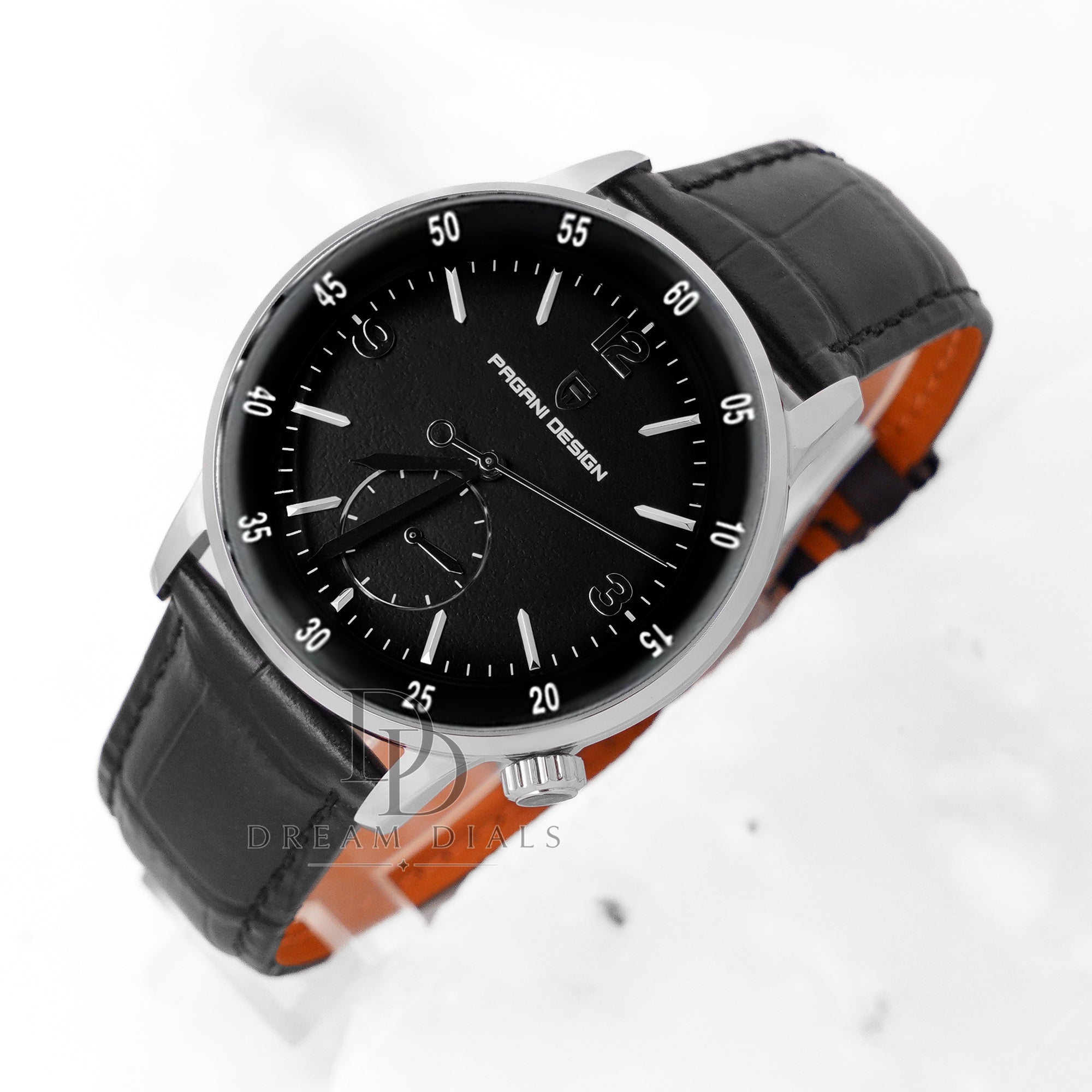 Pagani Design Pd-1790 Black Strap And Dial For Men's Watch