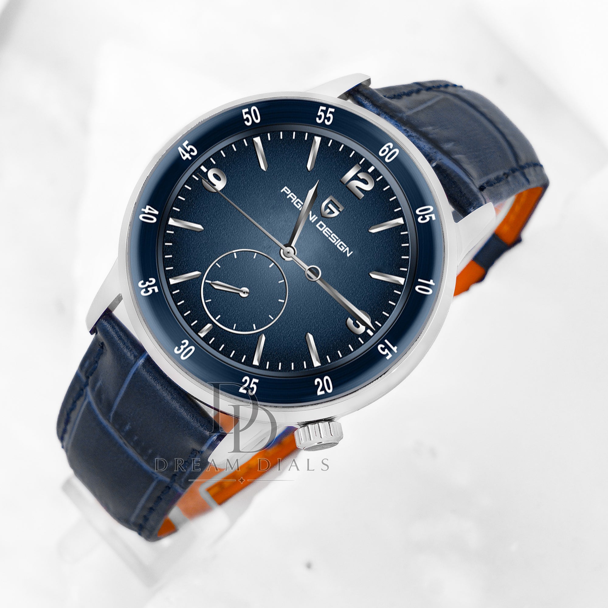 Pagani Design Pd-1790 Blue Strap And Dial For Men's Watch
