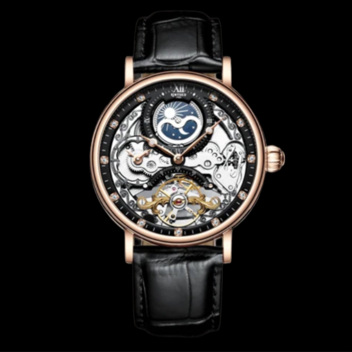 Moonphase Automatic Mechanical Skeleton Dial