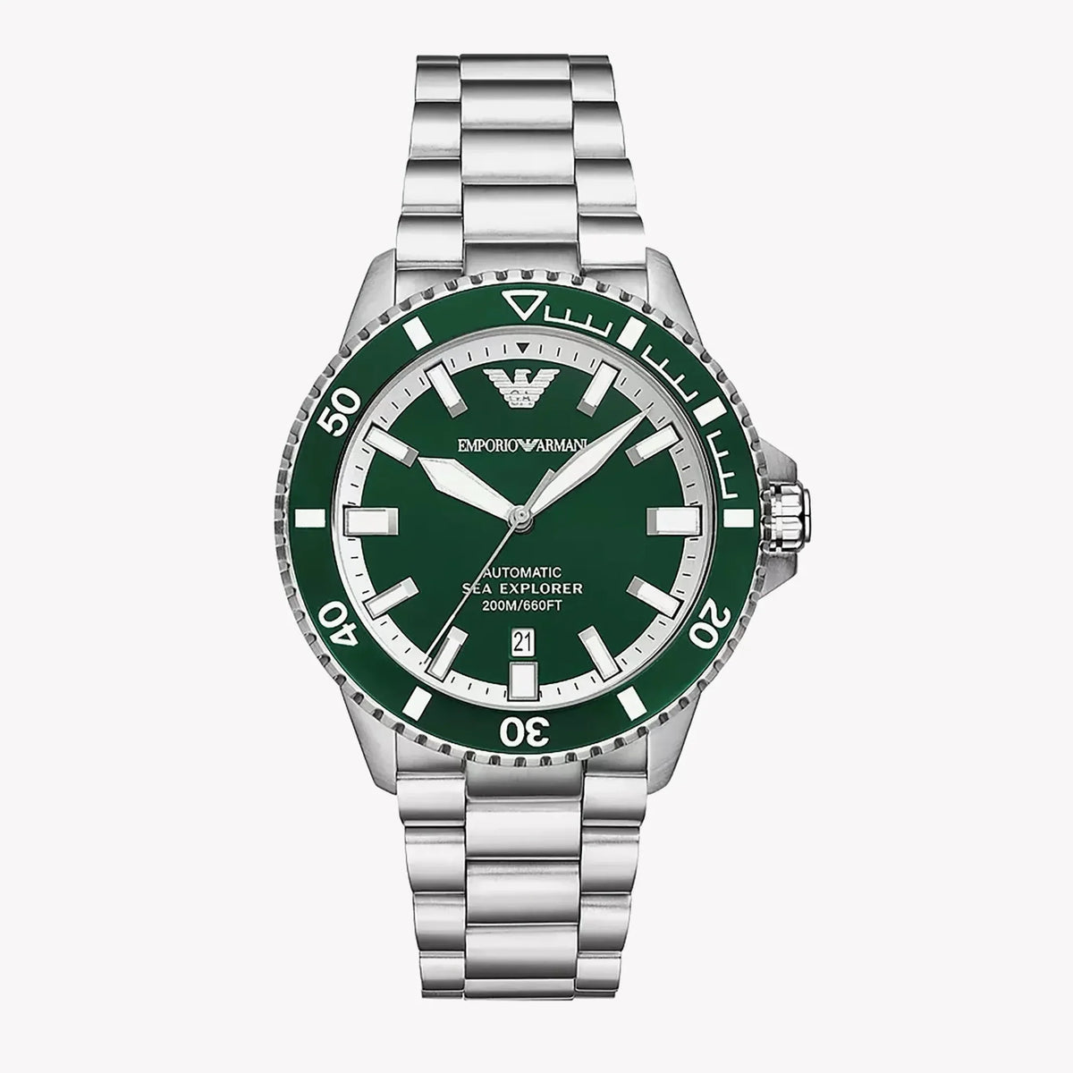 Emporio Armani Sea Explorer Men’s Automatic Green Dial 42mm Watch AR60080