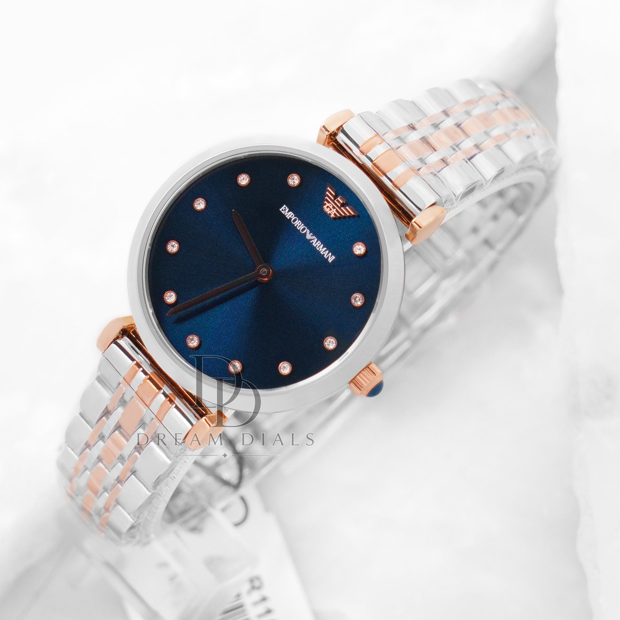 Emporio Armani Women’s Quartz Stainless Steel Blue Dial 32mm Watch AR11092
