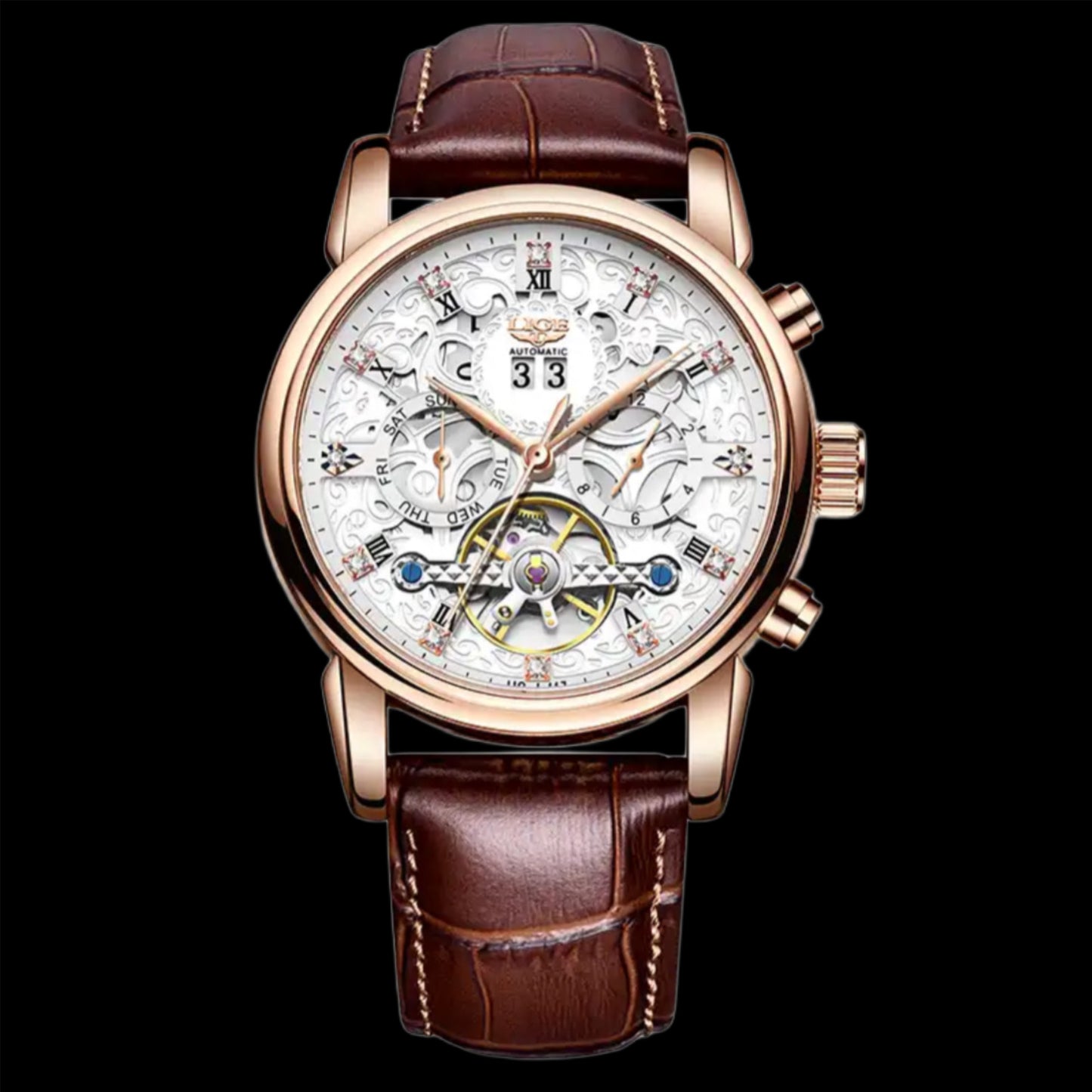 Tourbillon Automatic Leather Band