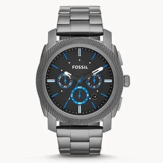 Fossil Men’s Chronograph Quartz Stainless Steel Black Dial 45mm Watch FS4931