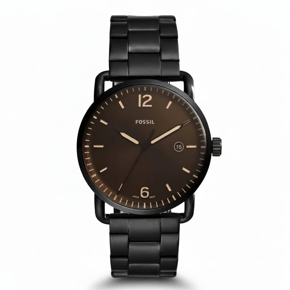 Fossil Men’s Quartz Black Stainless Steel Black Dial 42mm Watch FS5277