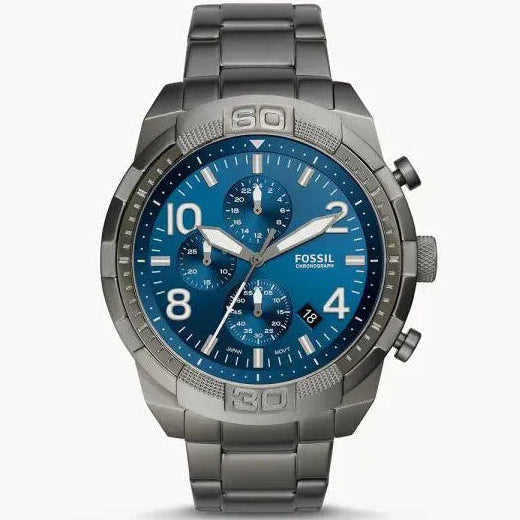 Fossil Men’s Chronograph Quartz Stainless Steel Blue Dial 50mm Watch FS5711