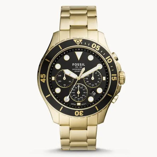 Fossil Men’s Quartz Stainless Steel Black Dial 46mm Watch FS5727