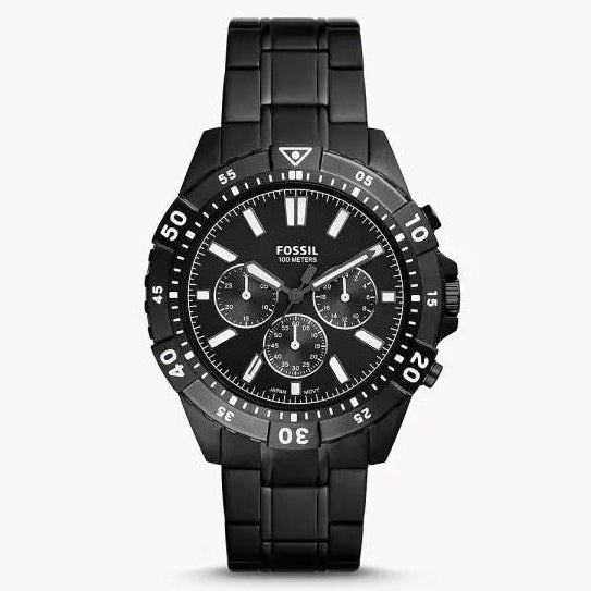 Fossil Men’s Chronograph Quartz Stainless Steel Black Dial 44mm Watch FS5773
