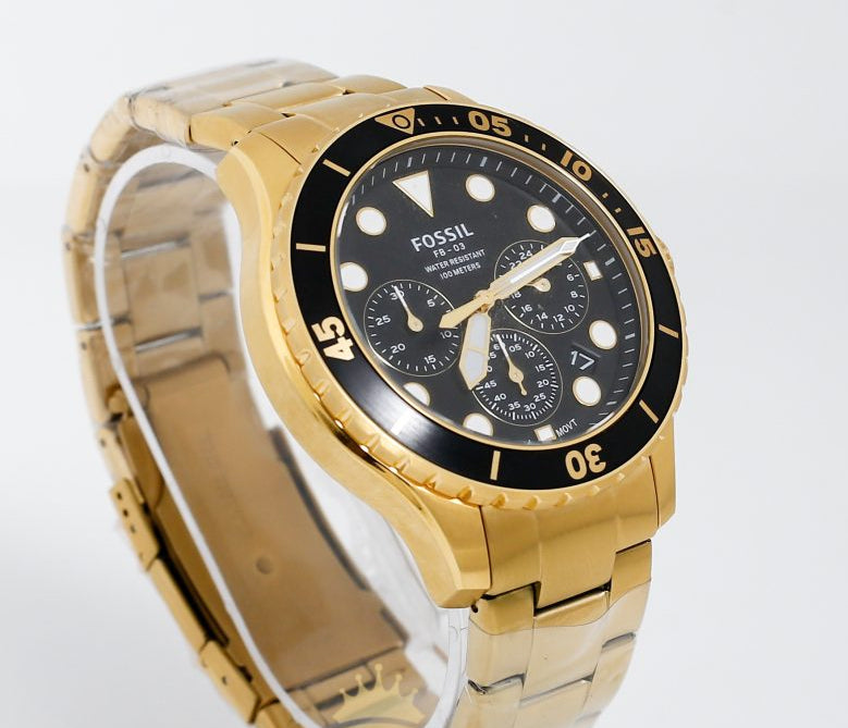 Fossil Men’s Quartz Stainless Steel Black Dial 46mm Watch FS5727