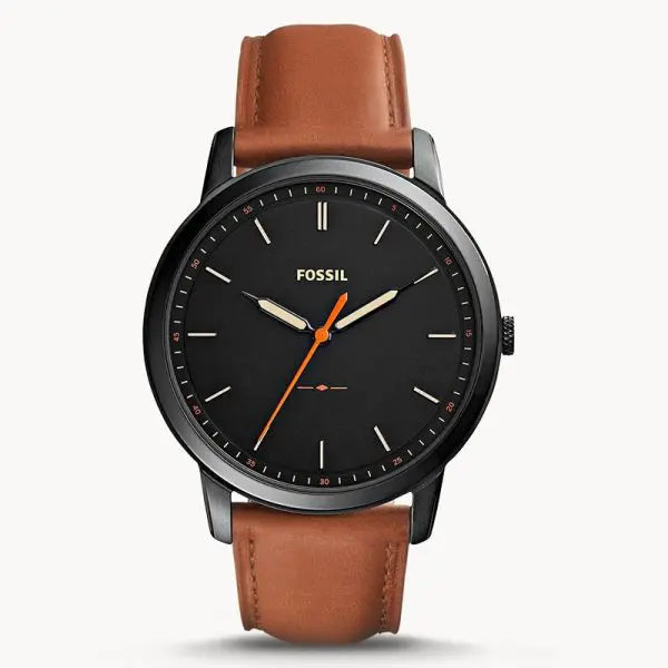 Fossil Men’s Quartz Brown Leather Strap Black Dial 44mm Watch FS5305 Pakistan