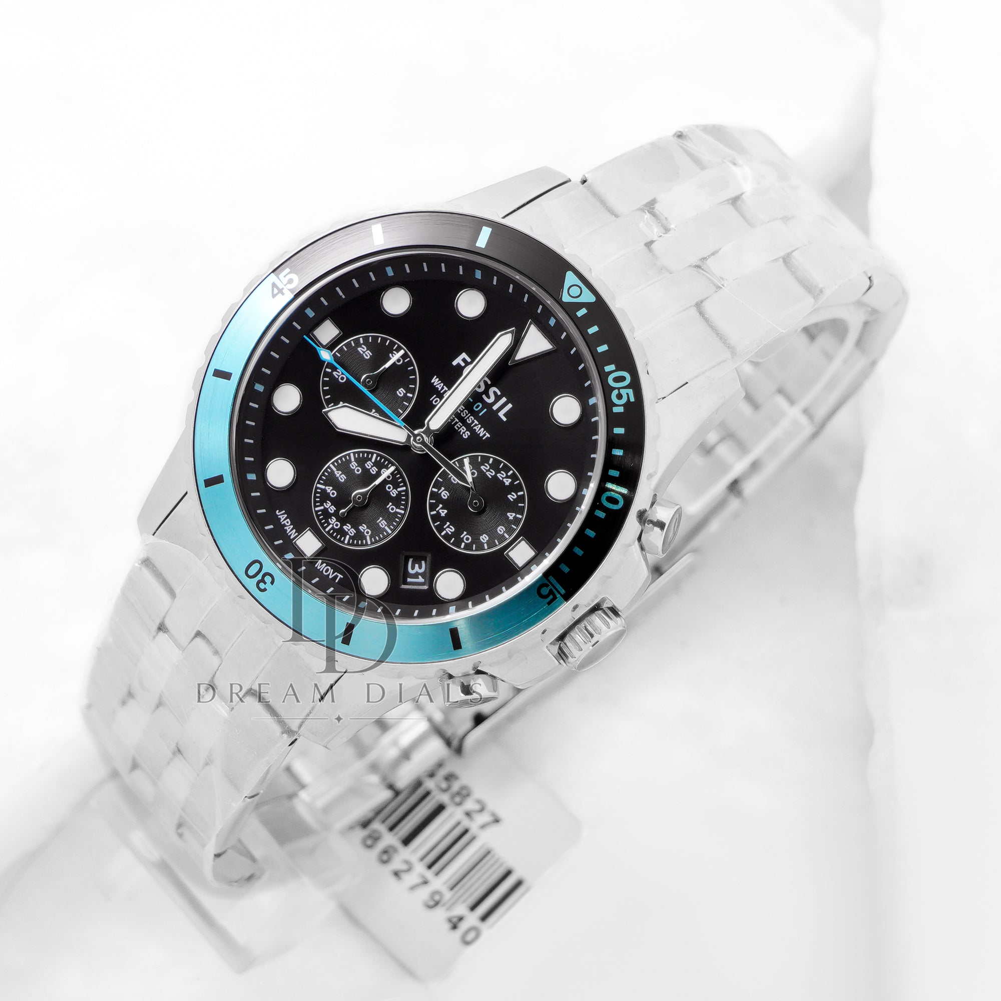 Fossil Men’s Quartz Stainless Steel Black Dial 42mm Watch FS5827