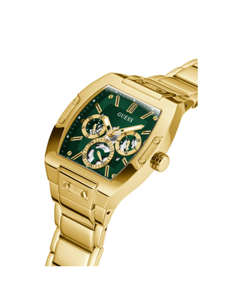 Guess Men’s Gold Stainless Steel Green Dial 43mm Watch GW0456G3