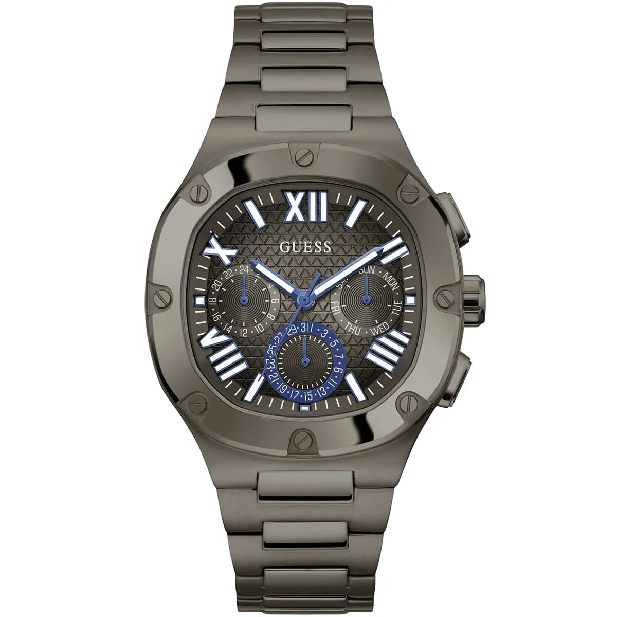 Guess Men’s Quartz Grey Stainless Steel Black Dial 42mm Watch GW0572G5