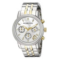 Michael Kors Jet Set Two-tone Stainless Steel Mother of pearl Dial Chronograph Quartz Watch for Ladies - MK5057