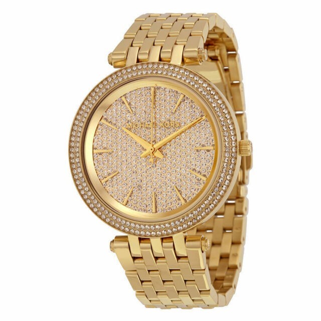 Michael Kors Darci Women’s Quartz Stainless Steel Gold Dial 39mm Watch MK3438