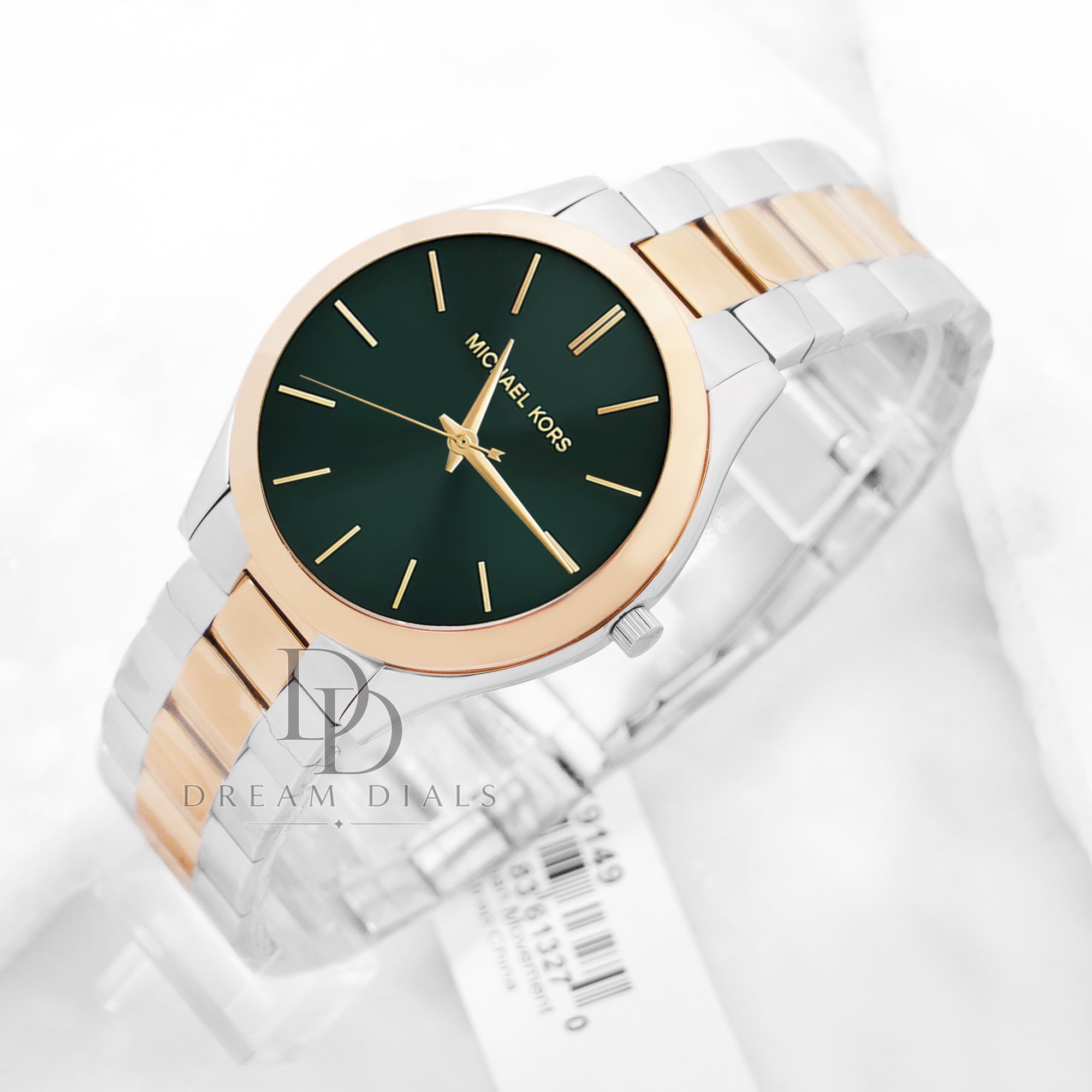 Michael Kors Men’s Quartz Two-Tone Stainless Steel Green Dial 44mm Watch MK9149