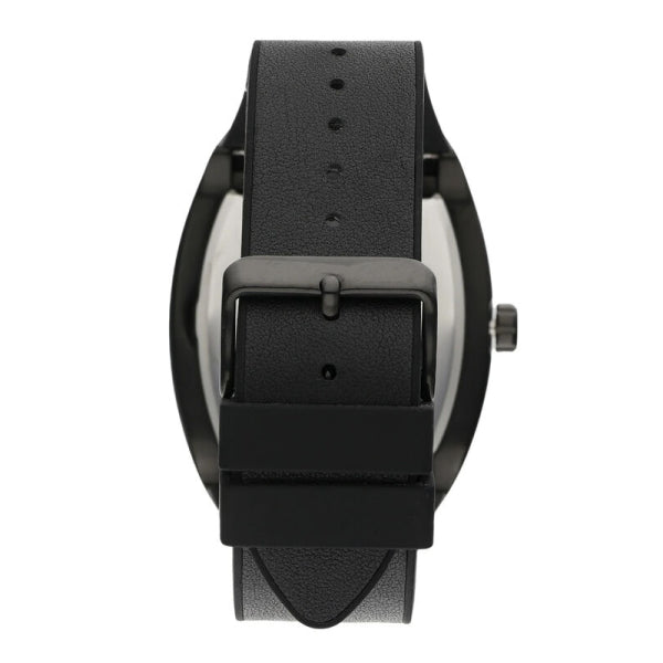 Guess Men’s Quartz Black Silicone &amp; Leather Strap Black Dial 43mm Watch GW0386G1