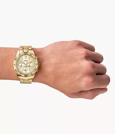 Fossil Men’s Chronograph Quartz Stainless Steel Gold Dial 44mm Watch FS5772