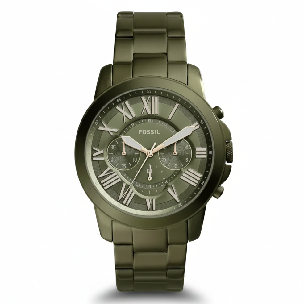 Fossil Men’s Quartz Black Stainless Steel Dark Brown Dial 44mm Watch FS5375