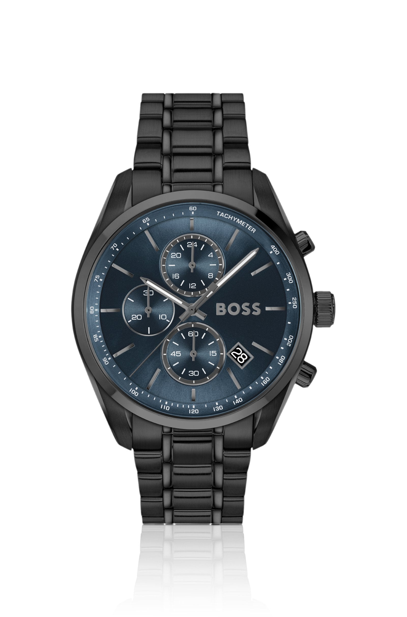 Hugo Boss Grand Prix 44 chronograph watch For Men with blue dial