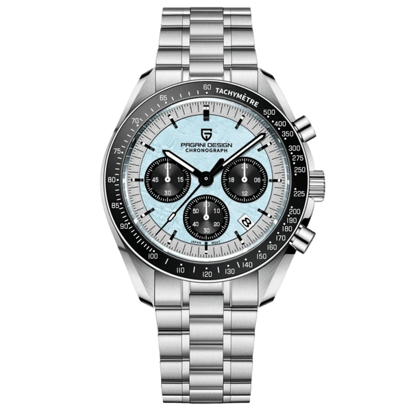 Pagani Design Men's Chain Watches Quartz Chronograph | Pd-1701 light blue dial