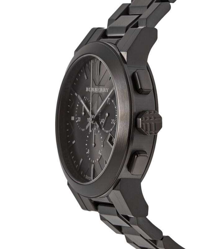 Burberry Black Stainless Steel Black Dial Chronograph Quartz Watch for Gents - BU9354
