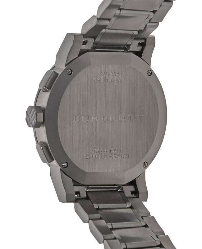 Burberry Black Stainless Steel Black Dial Chronograph Quartz Watch for Gents - BU9354